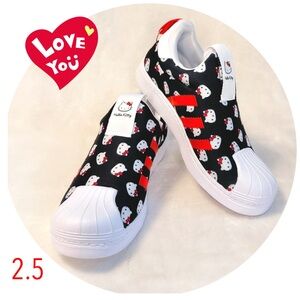 NEW Adidas X Hello Kitty Superstar 360 Girls Sneakers Size 2.5